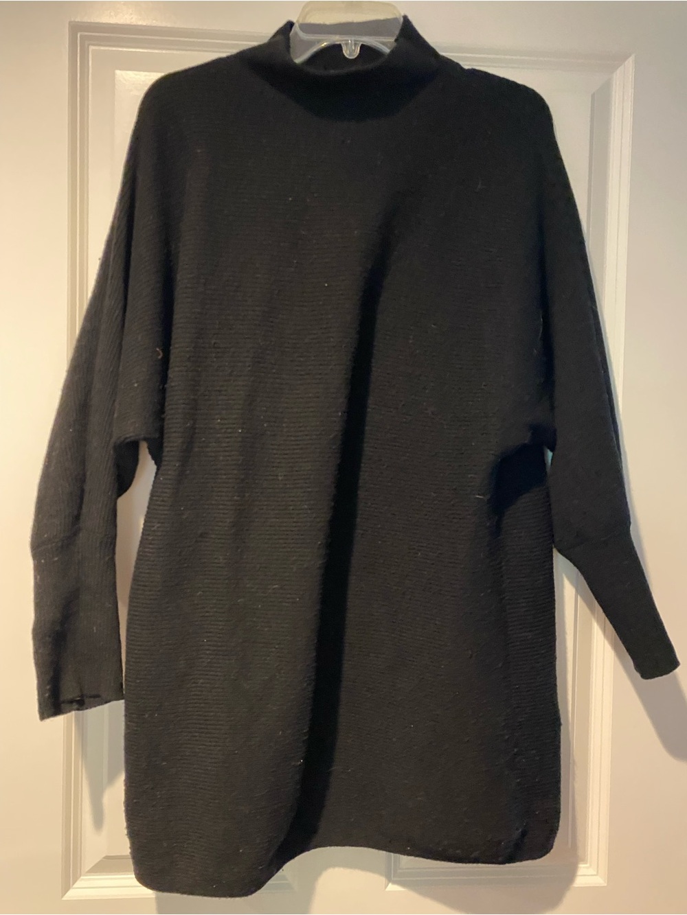 GAP Women’s Black Mock Neck Turtleneck Sweatshirt Tunic Sz M
